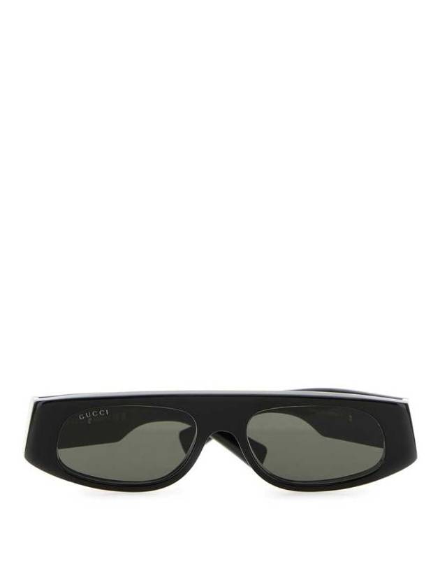 Geometric Shape Frame Sunglasses Black - GUCCI - BALAAN 3