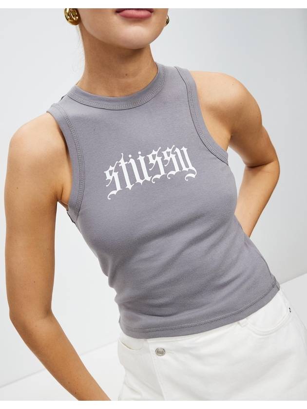 AU Australian Ribbed Tank Top ST123S3201 Gray WOMENS AU10 M - STUSSY - BALAAN 4