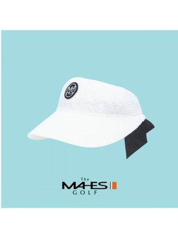 Sun Cap Visor White Orange Label High Top Linen Sun Cap EC00693 - MAHES - BALAAN 1