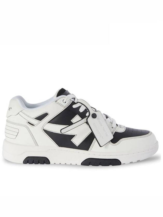 Out of Office Calfskin Low Top Sneakers Black White - OFF WHITE - BALAAN 2