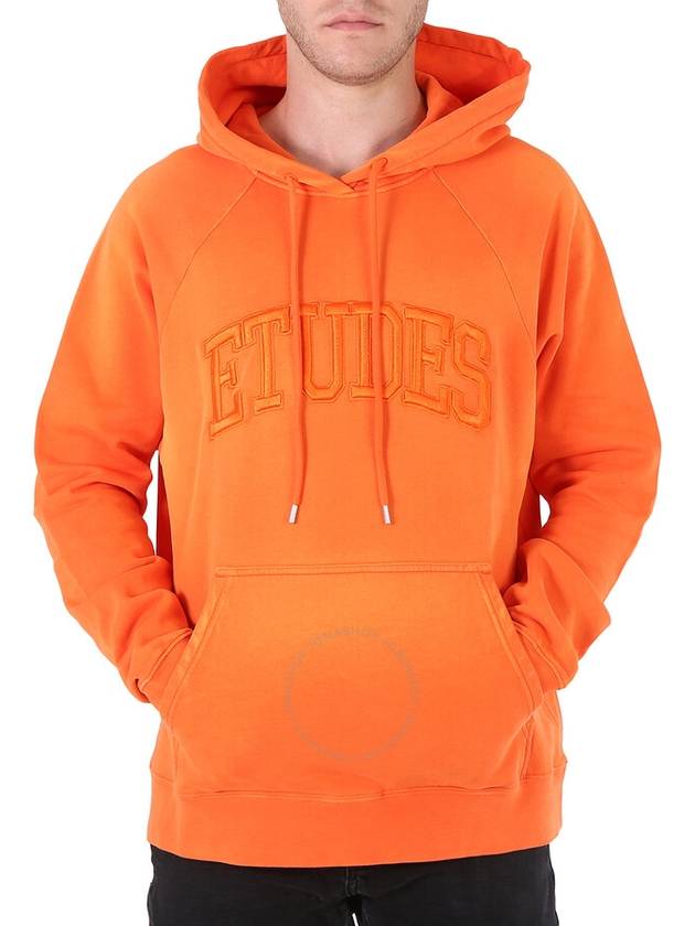 Etudes Men's Orange Racing Logo Cotton Hoodie, Size X-Small - ETUDES - BALAAN 1