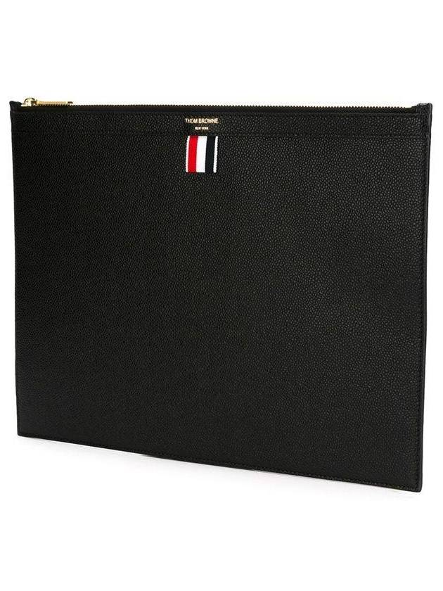 Medium Document Holder Clutch Bag Black - THOM BROWNE - BALAAN 5