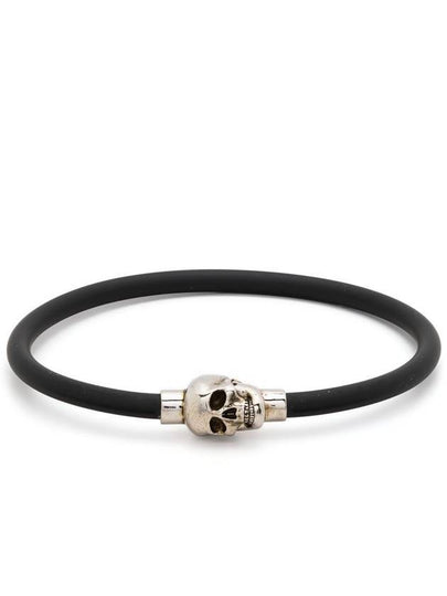 Silver Skull Lover Bracelet Black - ALEXANDER MCQUEEN - BALAAN 2