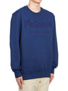 Graffiti Logo Sweatshirt Blue - ALEXANDER MCQUEEN - BALAAN 4