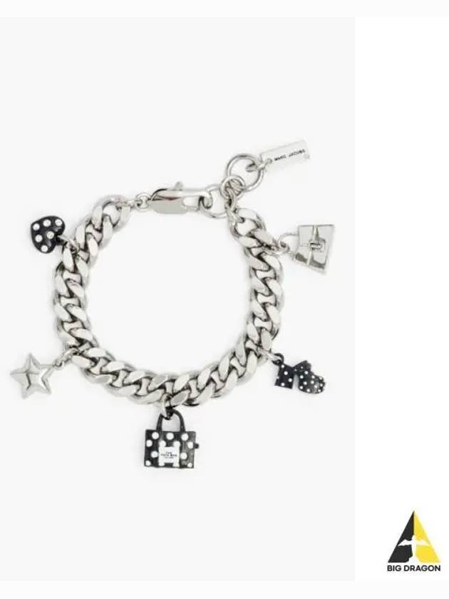 Polka Dot Charm Bracelet Black MultiSilver MBEFW23001BKX - MARC JACOBS - BALAAN 1