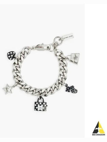 Polka Dot Charm Bracelet Black MultiSilver MBEFW23001BKX - MARC JACOBS - BALAAN 1