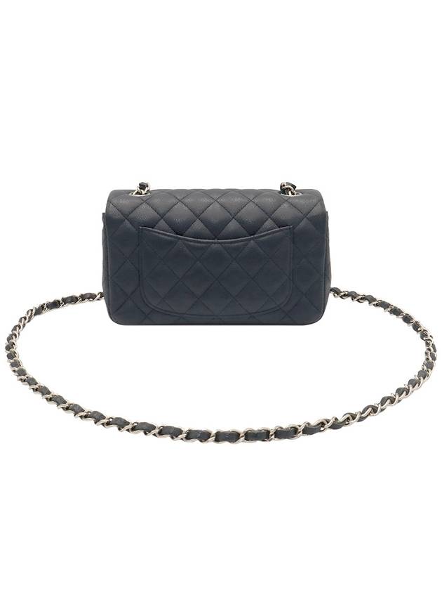 Navy Caviar Silver Chain Classic New Mini Flap Shoulder Bag 26th A69900 - CHANEL - BALAAN 3