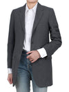 4 Bar Wool Jacket Grey - THOM BROWNE - 4