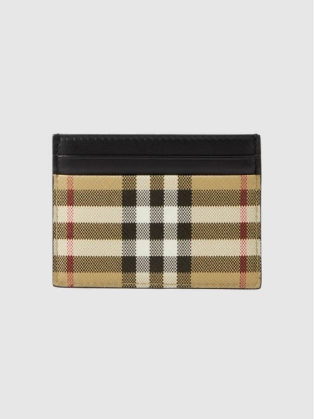 SANDON Vintage Check Card Wallet Beige - BURBERRY - BALAAN 6