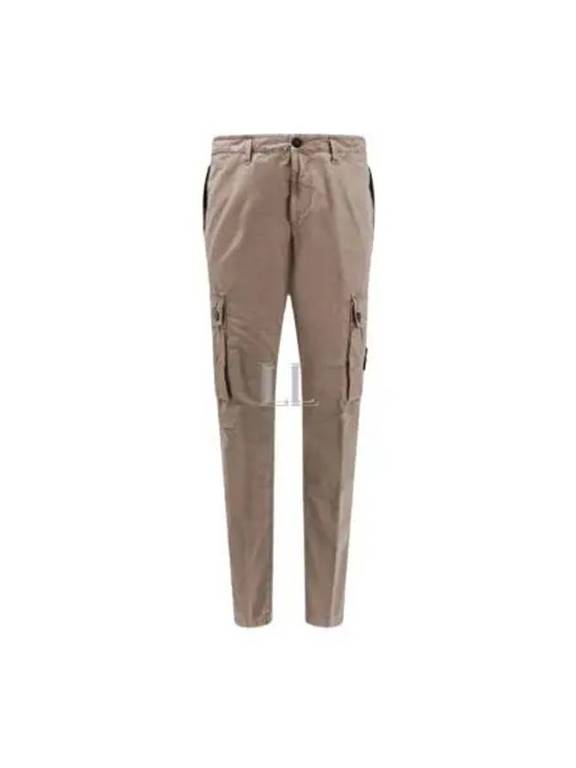 Wappen Patch Old Treatment Slim Fit Cargo Straight Pants Brown - STONE ISLAND - BALAAN 2