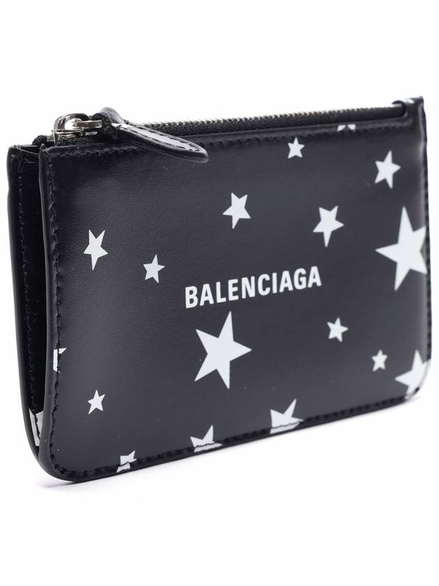 Stars And Moon Print Card Wallet Black - BALENCIAGA - BALAAN 4