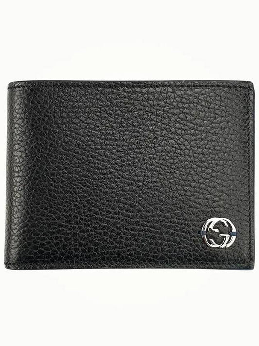 GG Interlocking Two Tone Half Wallet Black Blue - GUCCI - BALAAN 2