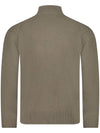 Lambswool GRS Half Zipped Knit Top Walnut - CP COMPANY - BALAAN 3