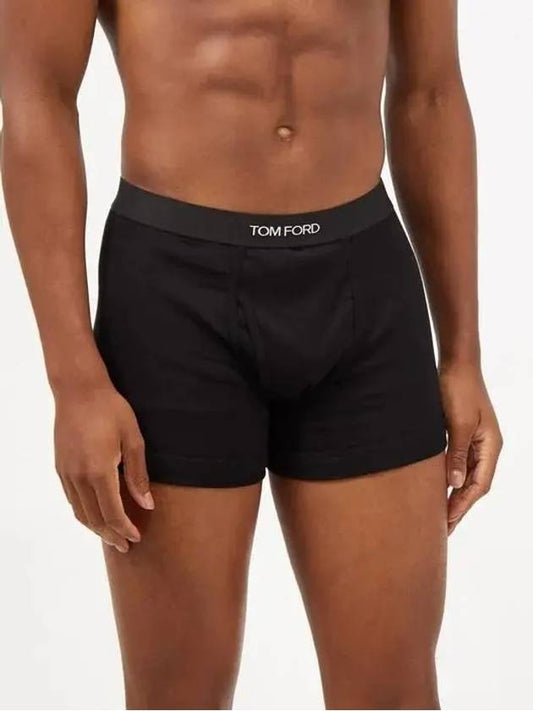 Tom Ford Logo Jacquard Cotton Blend Boxer Briefs Panties Black - TOM FORD - BALAAN 2