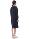 Classic Loopback 4-Bar Sweater Midi Dress Light Navy - THOM BROWNE - BALAAN 7