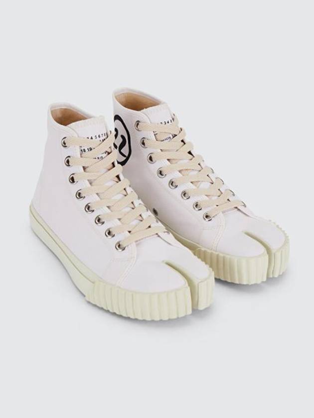 Tabi Canvas High Top Sneakers White - MAISON MARGIELA - BALAAN 3