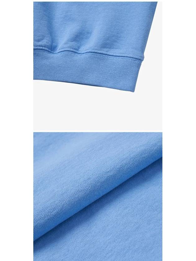 Women's Crop Logo Cotton Sweatshirt Blue - SPORTY & RICH - BALAAN 5