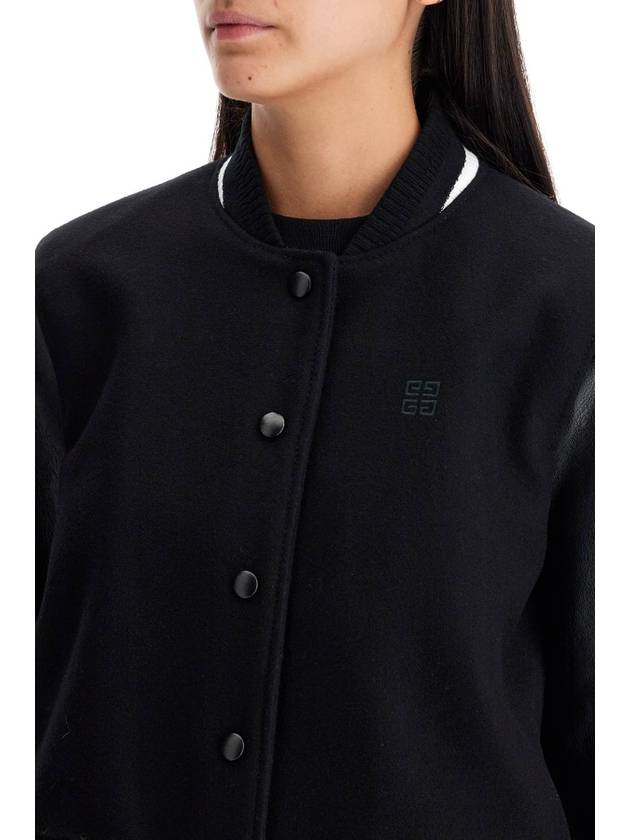 wool and leather varsity jacket - GIVENCHY - BALAAN 4