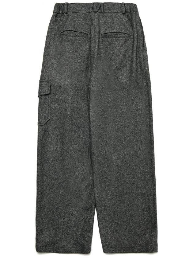 Women's Wool Wide Cargo Slacks Grey - MOTH - BALAAN 4