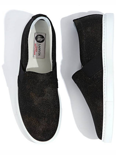 Glitter Velvet Slip-On Black - LANVIN - BALAAN 2