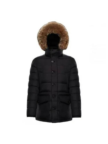 CLUNY fur hood padding black men 197020 - MONCLER - BALAAN 1