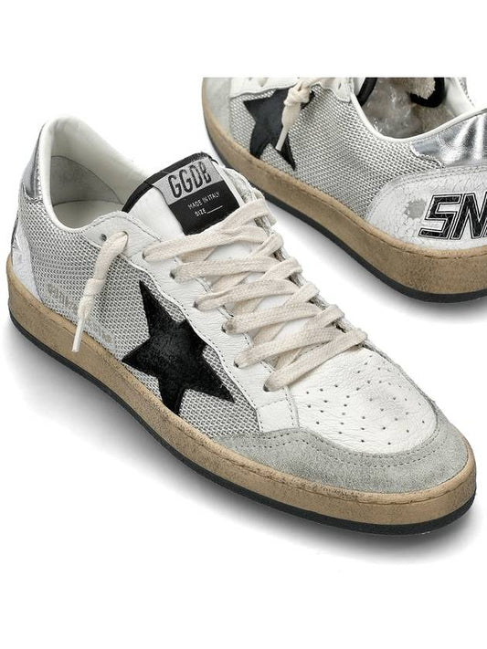 Ball Star Suede Star Laminate Low Top Sneakers Grey - GOLDEN GOOSE - BALAAN 2