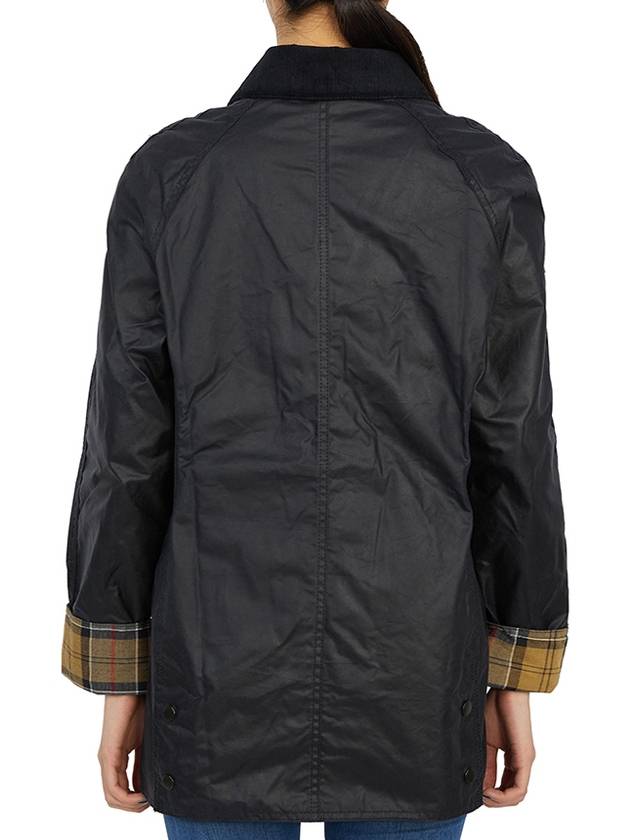 Beadnell Wax Zip-up Jacket Dark Navy - BARBOUR - BALAAN 8