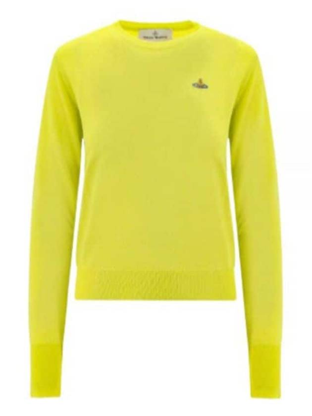 Women's Bea Jumper Embroidered Logo Knit Top Yellow - VIVIENNE WESTWOOD - BALAAN 2