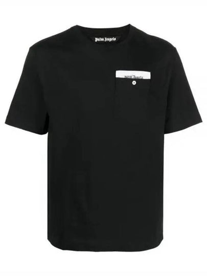 Sartorial Tape Pocket Short Sleeve T-Shirt Black - PALM ANGELS - BALAAN 2