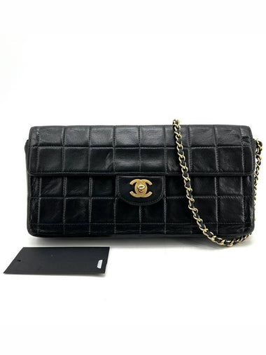 Lambskin chocolate bar baguette shoulder bag - CHANEL - BALAAN 1