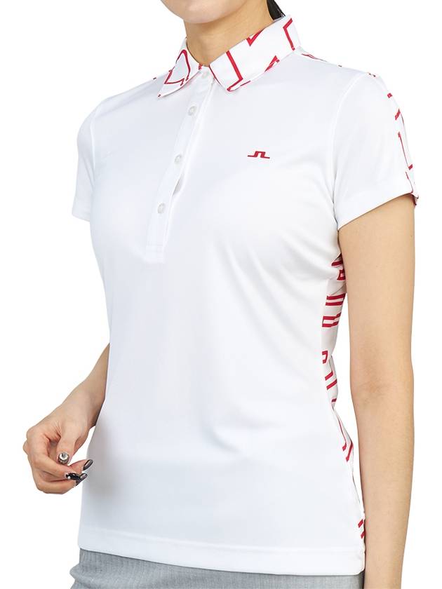 Women's Cara Polo Short Sleeve T-Shirt White - J.LINDEBERG - BALAAN 6