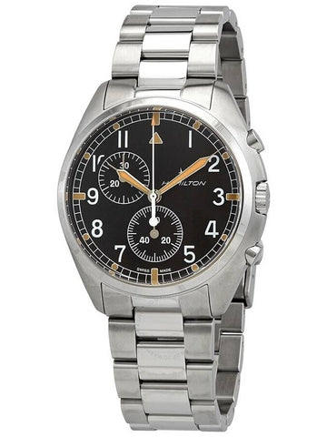 Hamilton Pilot Pioneer Chronograph Quartz Black Dial Men's Watch H76522131 - HAMILTON - BALAAN 1