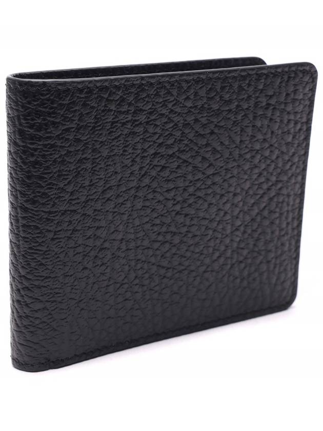 Stitched Leather Bifold Half Wallet Black - MAISON MARGIELA - BALAAN 4