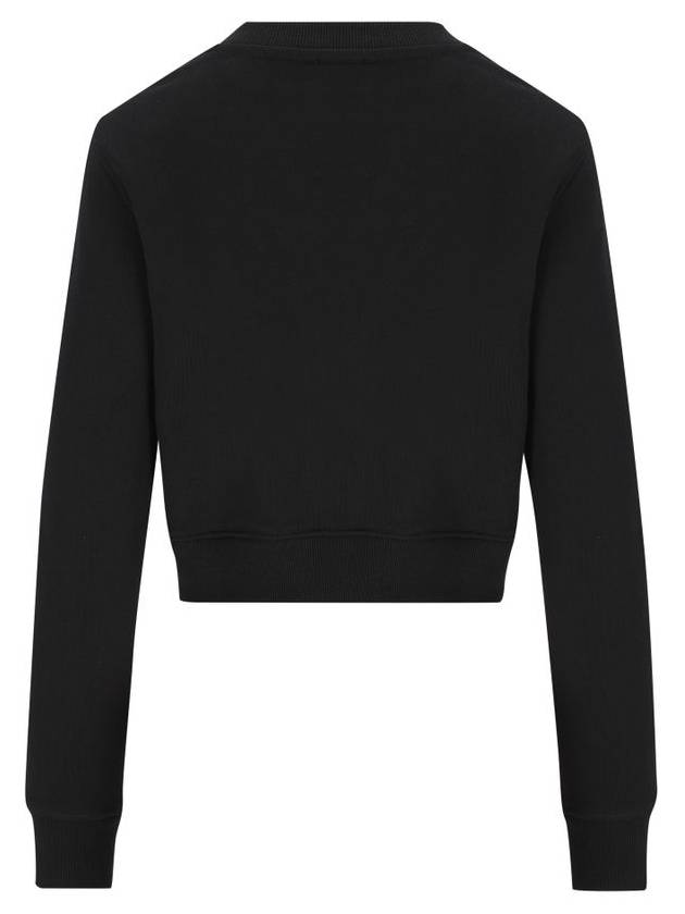 F Slimmy Cutout Logo Crop Sweatshirt Black - DIESEL - BALAAN 3