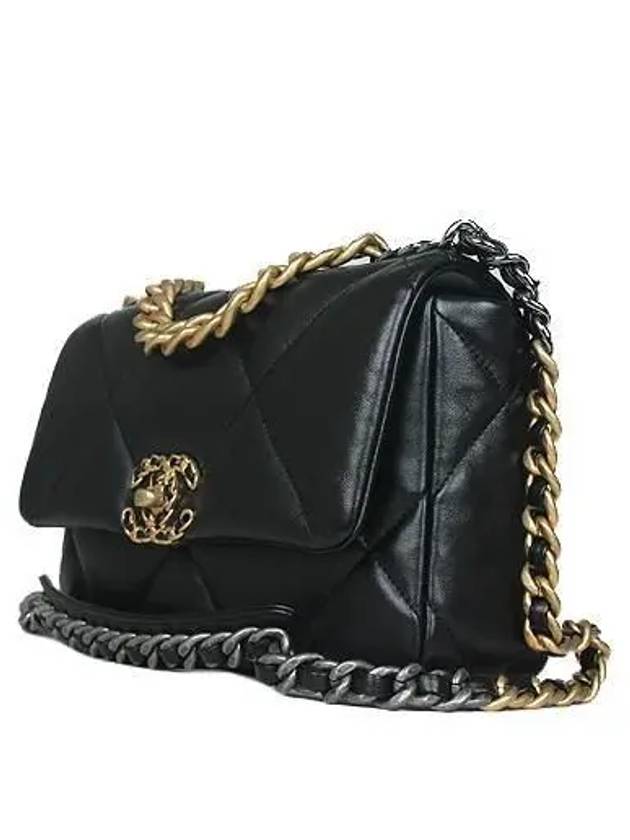 AS1160 COCO Vintage Gold Black Lambskin 19 Medium Flap Bag 2 - CHANEL - BALAAN 3