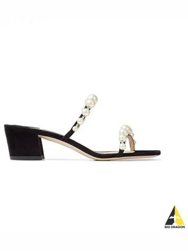 Jimmy Choo mule black szr bkwhi - JIMMY CHOO - BALAAN 1