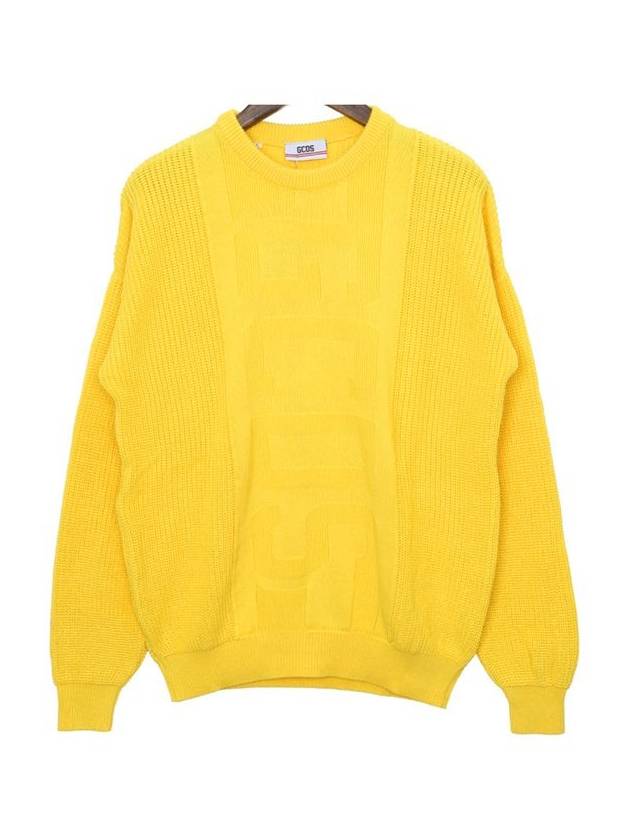 12th Anniversary Logo Crew Neck Knit Yellow SS18M020070 04 - GCDS - BALAAN 1