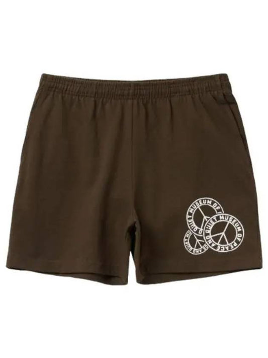 Logo Badge Shorts Pants Brown - MUSEUM OF PEACE & QUIET - BALAAN 1