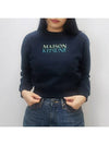 Gradient boxy brushed crop sweatshirt NW00309KM0326 Navy - MAISON KITSUNE - BALAAN 4