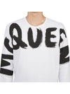 Men's Macro Graffiti Long Sleeve T-Shirt White - ALEXANDER MCQUEEN - BALAAN 9