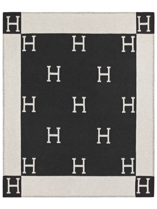 Avalon Throw Blanket Ecru Gri Ponce - HERMES - BALAAN 1