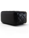 Small Classic Vanity Bag with Chain Lambskin & Gold Black - CHANEL - BALAAN 11