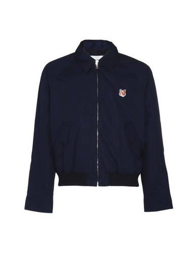 Harrington Zip-Up Jacket Navy - MAISON KITSUNE - BALAAN 1