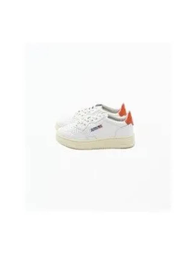 Men's Medalist Low Top Sneakers White Orange - AUTRY - BALAAN 7