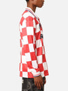 AU Australia Football Polo Long Sleeve T Shirt ST0M0476 White Red Check MENS S - STUSSY - BALAAN 4