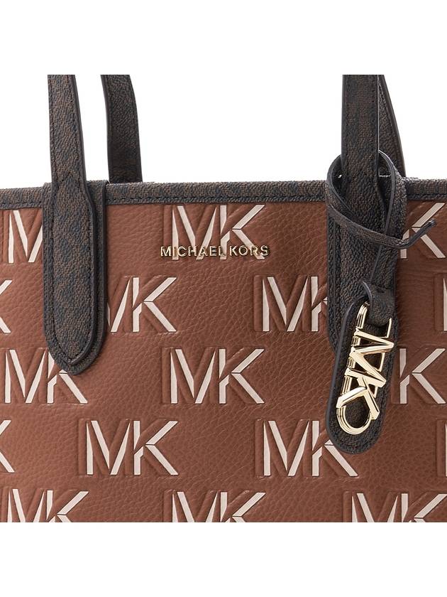 Eliza Extra Small Embossed Logo Tote Bag Brown - MICHAEL KORS - BALAAN 8