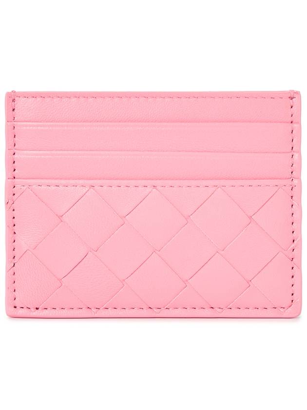 Intrecciato Leather Card Wallet Pink - BOTTEGA VENETA - BALAAN 2