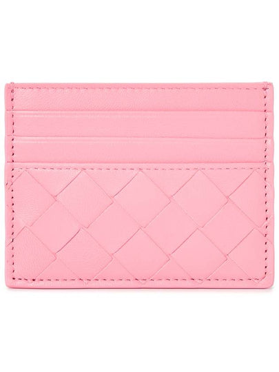 Intrecciato Leather Card Wallet Pink - BOTTEGA VENETA - BALAAN 2