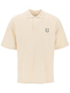 Bold Fox Head Patch Oversized Polo Shirt Beige - MAISON KITSUNE - BALAAN 1