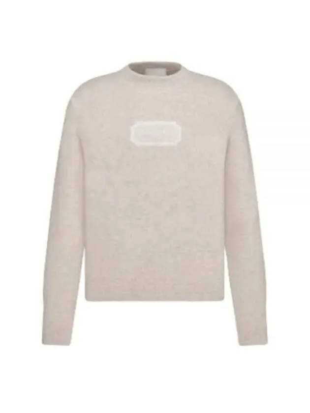 Couture Embroidered Cashmere Jersey Knit Top Beige - DIOR - BALAAN 1